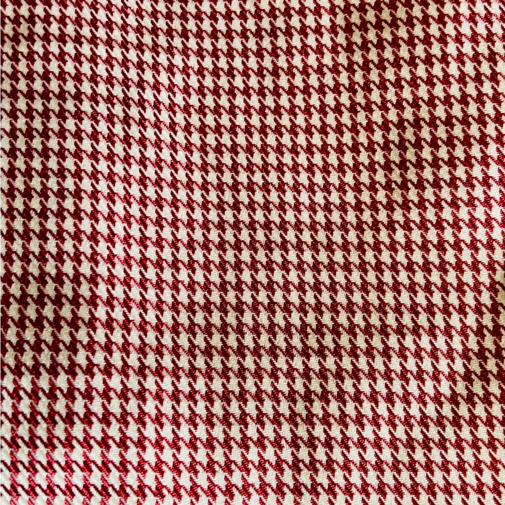 Cider Sz L Red and White Houndstooth Wide Leg Pant Trousers, Vintage Inspired - Picture 6 of 9